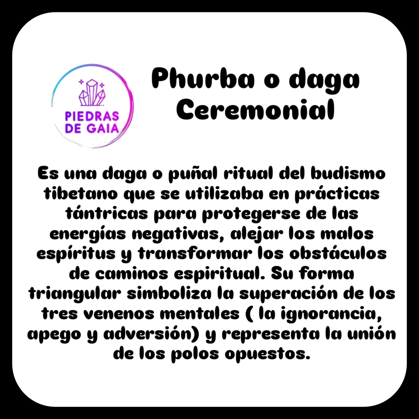 Phurba o daga tallada a mano en fluorita multicolor alta calidad
