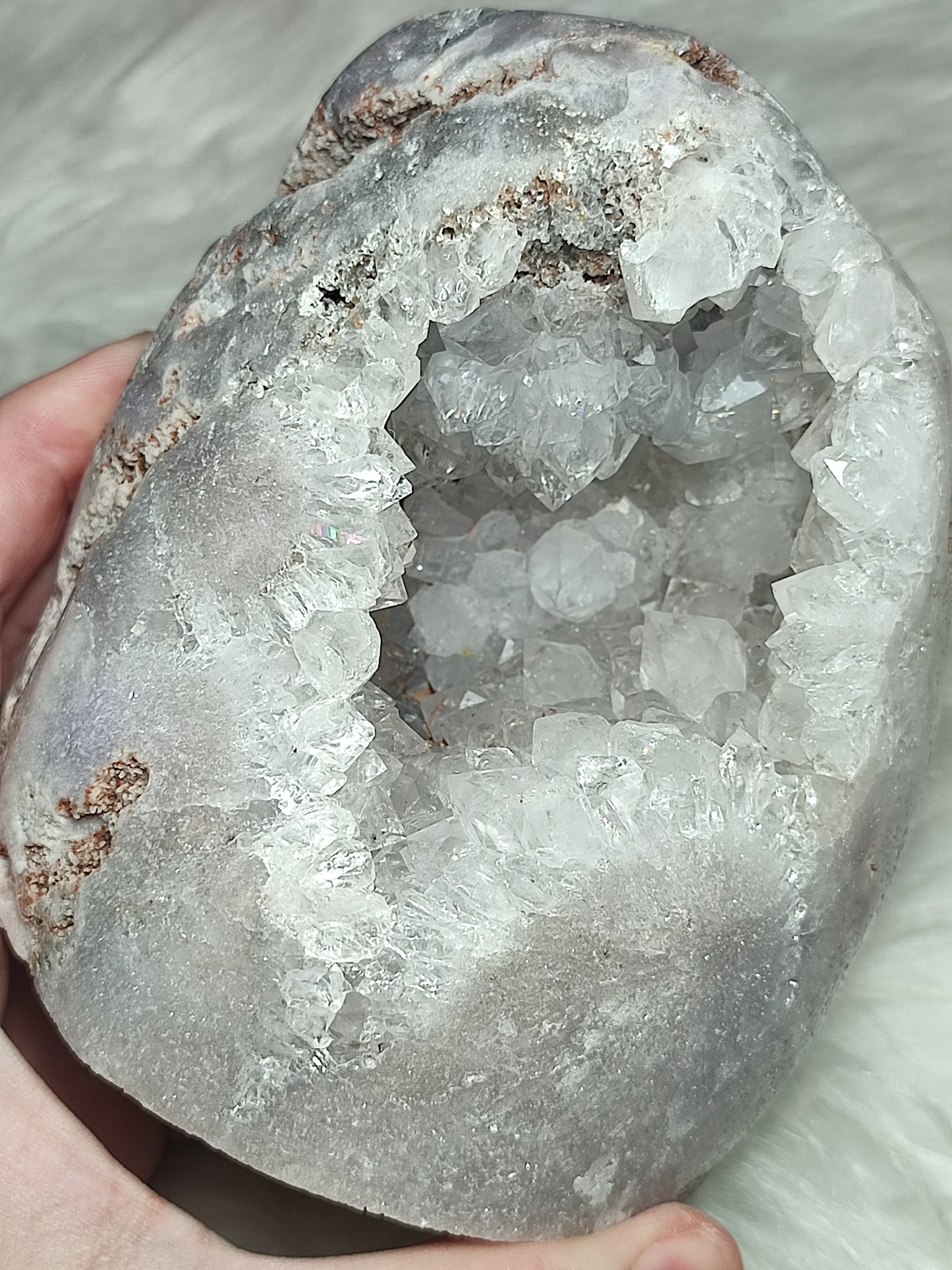 Ágata lavanda Cristalizada extra con 1178 gramos