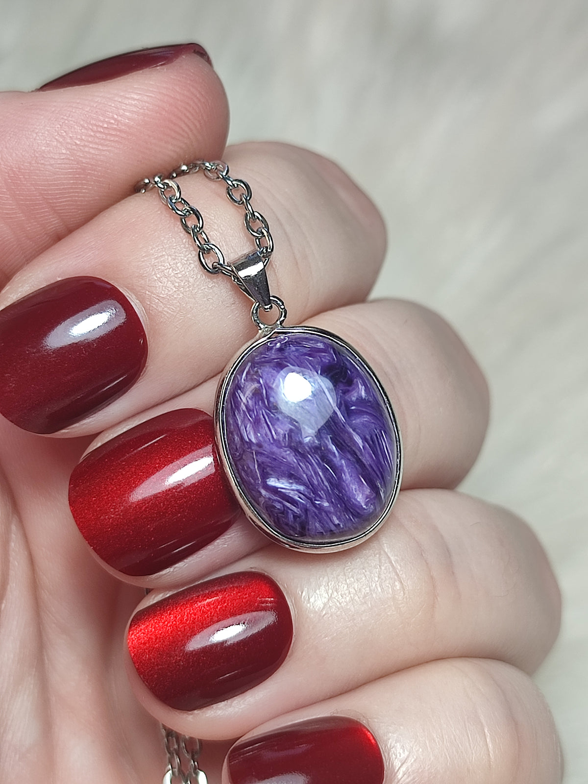 Colgante plata 925 con charolita núm 137
