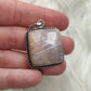 Colgante baño de plata con piedra luna n° 78