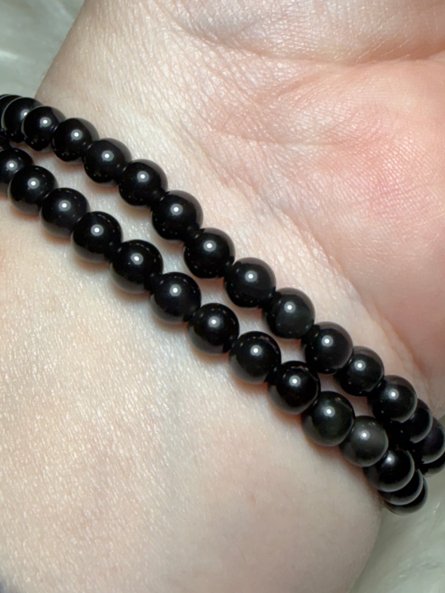 Pulsera bola obsidiana arcoiris 5 mm