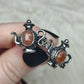 Anillo bisutería ajustable con piedra sol - ver descripción