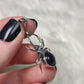 Colgante araña en plata 925 con hiperstena n° 129