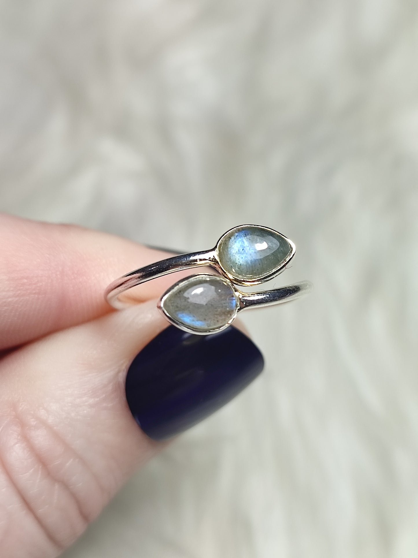 Anillo plata 925 Modelo Doble Lágrima