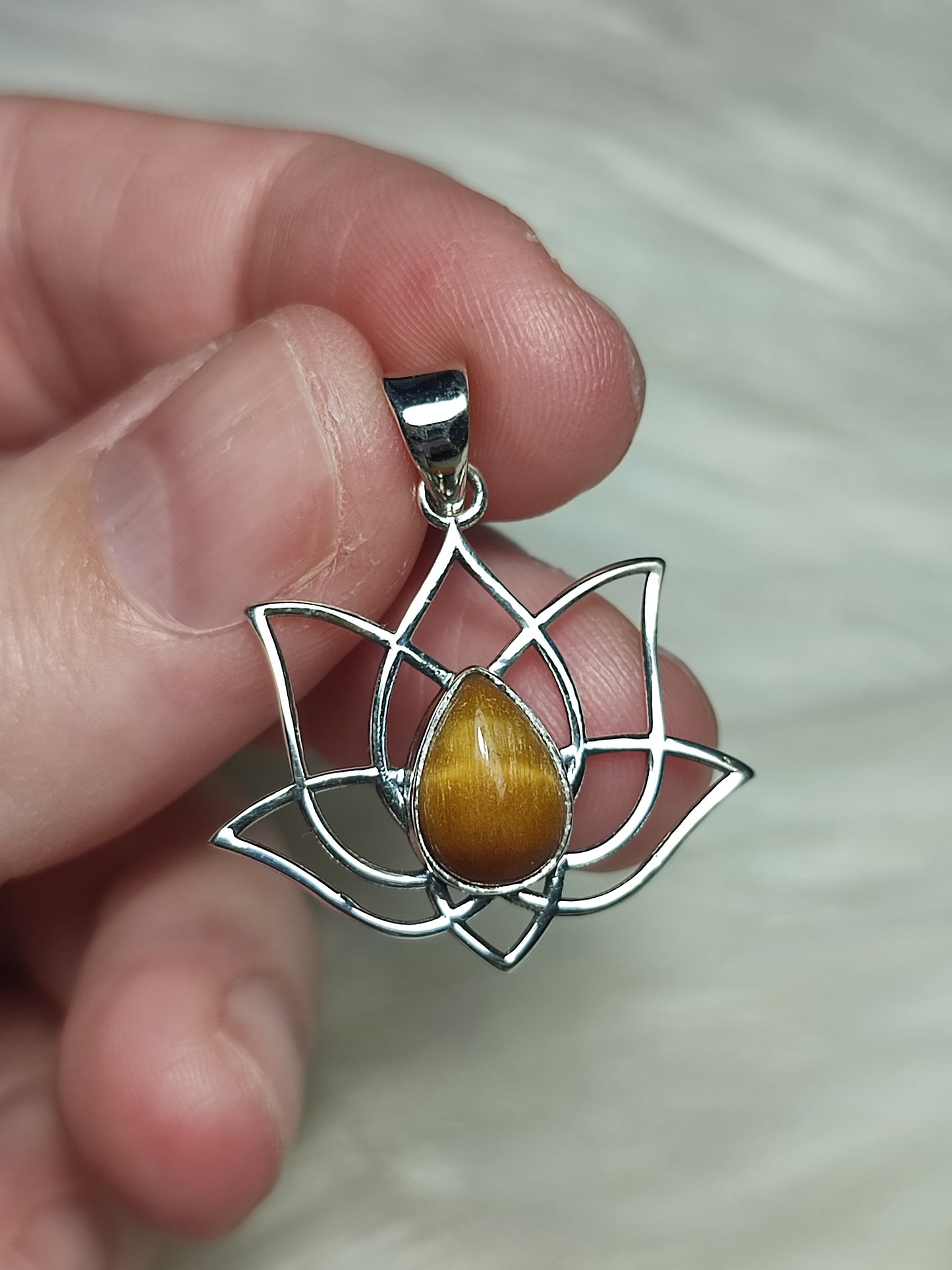 Colgante plata 925 Flor de Loto