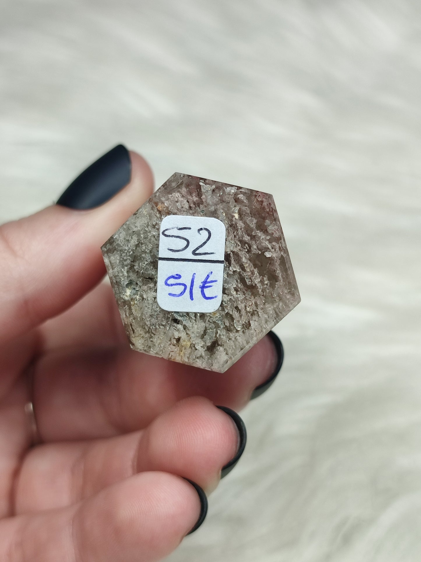 Punta cuarzo lodolita mil capas n°52