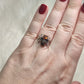 Anillo plata de ley 925 con cuarzo rutilo cobre n° 46
