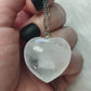 Collar en acero con corazón cuarzo cristal - N°266