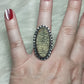 Anillo baño de plata con ágata alemana - ref.50