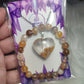 Conjunto colgante y pulsera cuarzo sanador