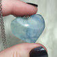 Collar fluorita azul - corazón 87