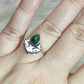 Anillo plata 925 con ópalo negro n° 50 - Modelo murciélago