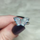 Anillo plata 925 con aguamarina alta calidad - ajustable n° 24