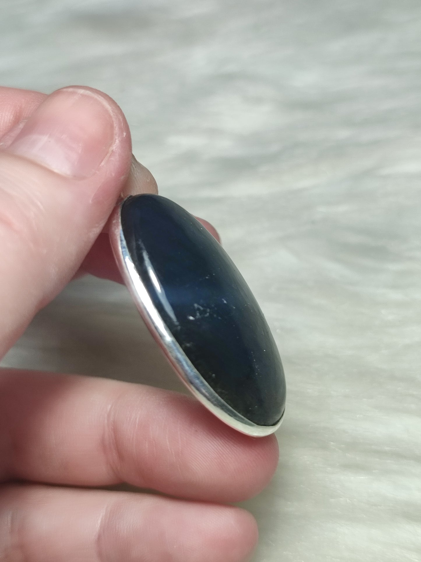 Colgante baño de plata con Labradorita flash n°26