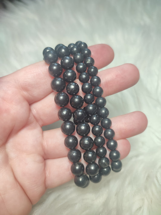 Pulsera bolas shungit - Diferentes tamaños