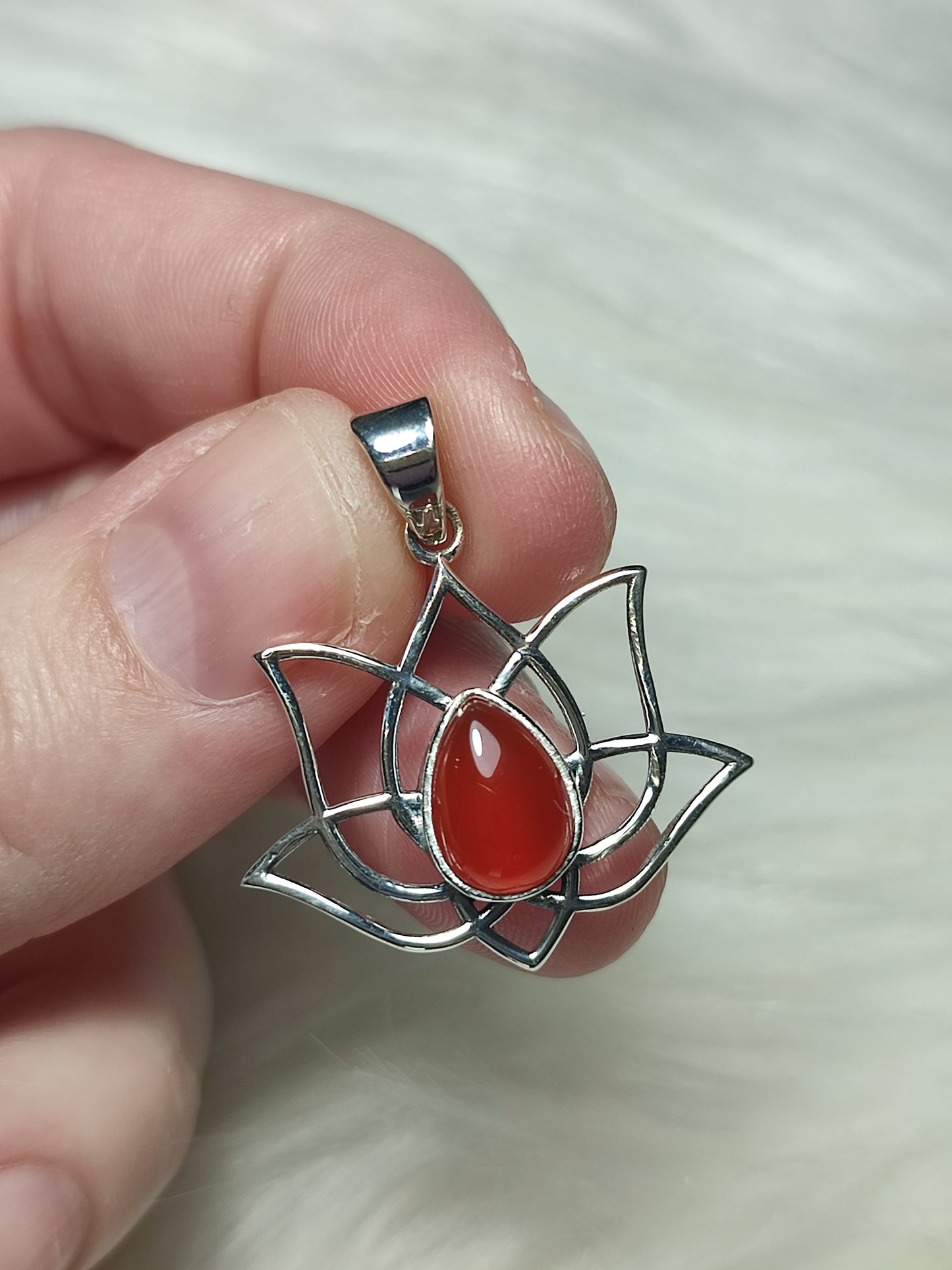 Colgante plata 925 Flor de Loto