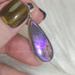 Colgante plata 925 con labradorita purpura n° 357