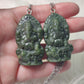 Collar acero con Ganesha - Obsidiana o jade