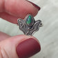 Anillo plata de ley 925 con ópalo negro n° 48
