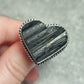 Anillo baño de plata con turmalina n°13