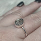 Anillo plata de ley 925 con herkimer - 19 mm diámetro