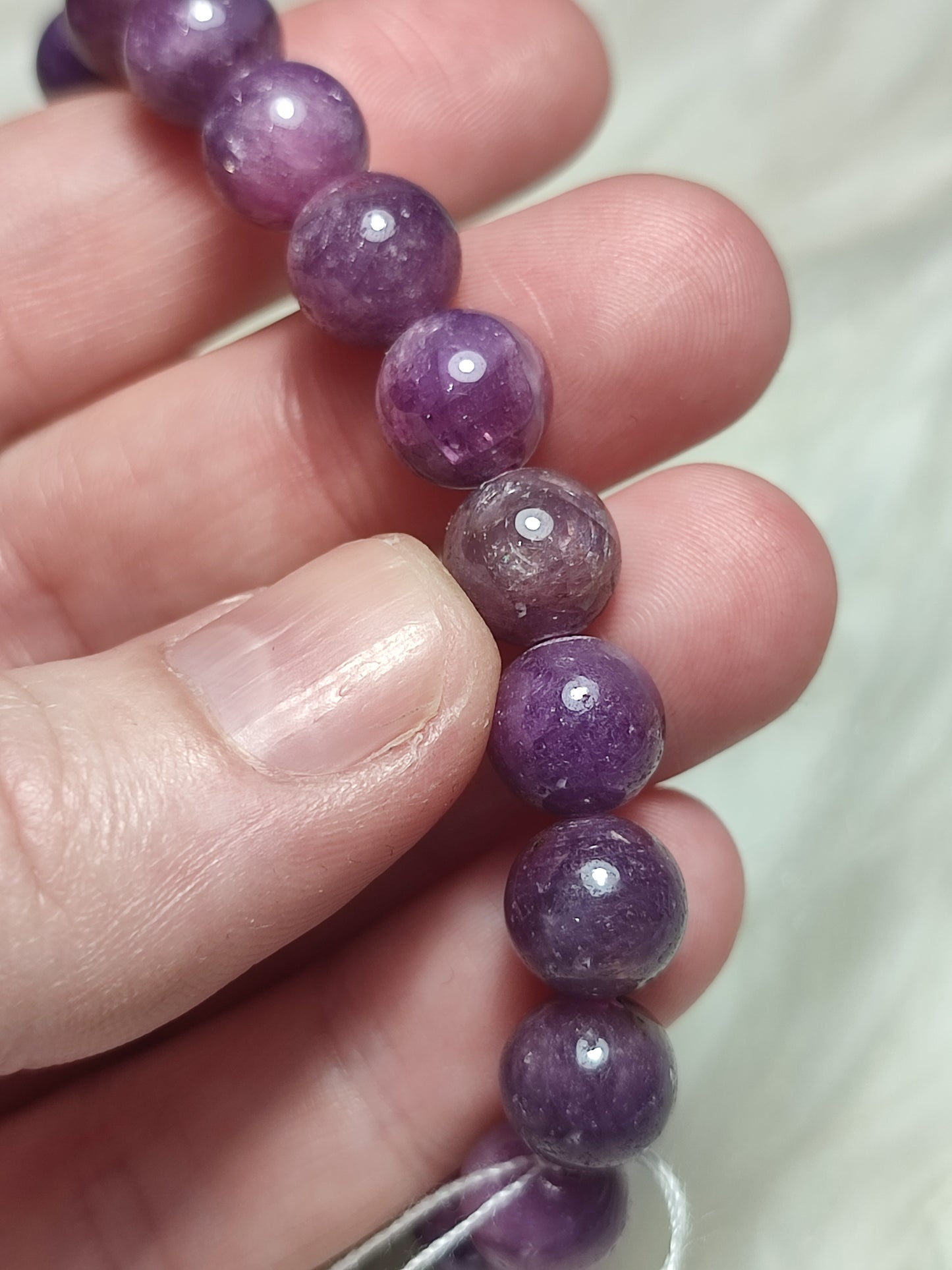 Pulsera unica esferas de rubí natural extra 9 mm