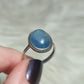 Anillo plata 925 con aguamarina alta calidad - ajustable n° 34