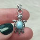 Colgante plata 925 con larimar - tortuga 48