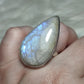 Anillo baño de plata con piedra luna  - ref.167
