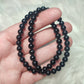 Pulsera bolas turmalina negra 6 mm