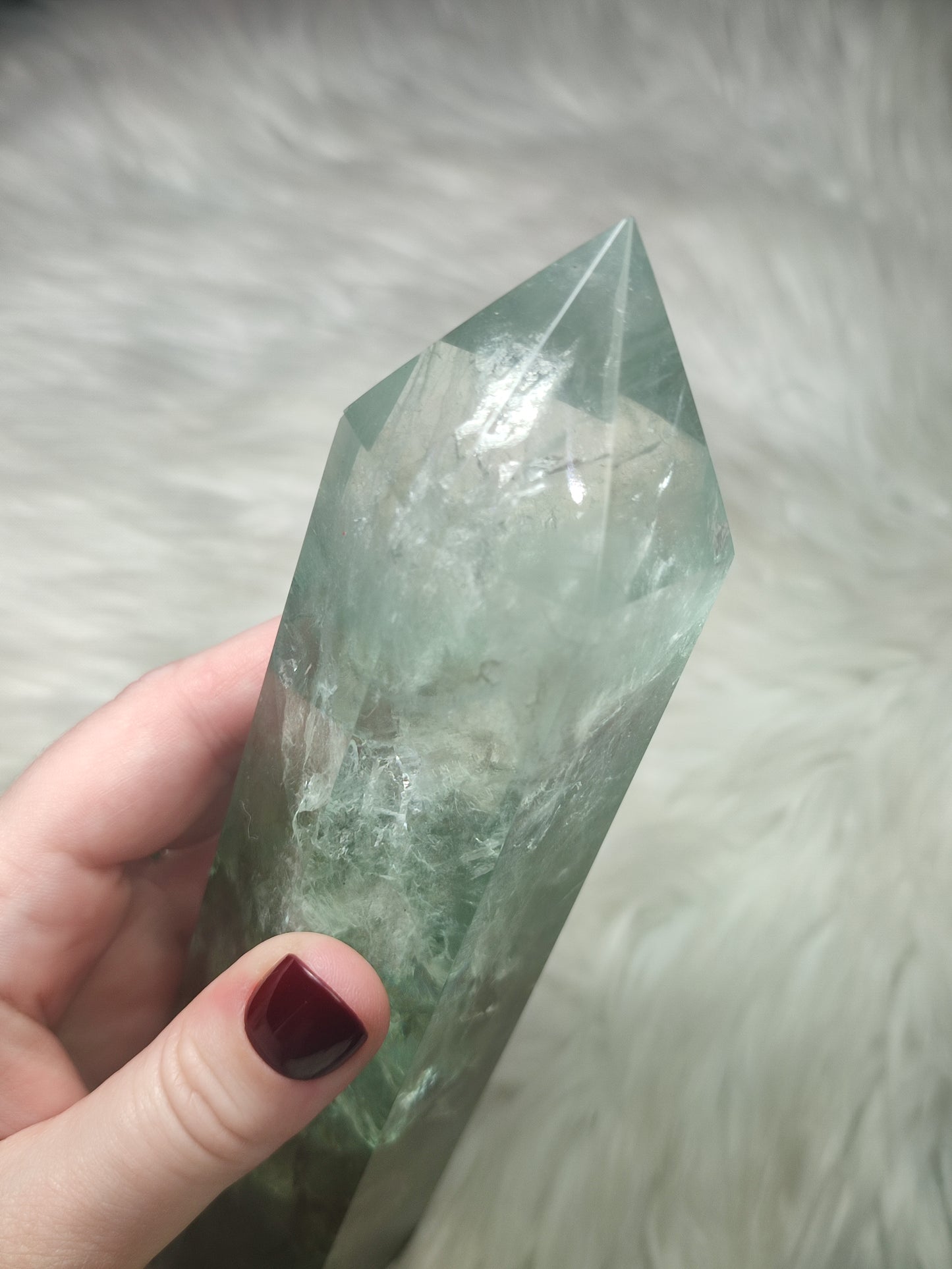 Gran Punta flúorita Ahumada 850 gramos n° 152 - Video