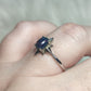 Anillo plata 925 con ópalo negro - ajustable n° 4