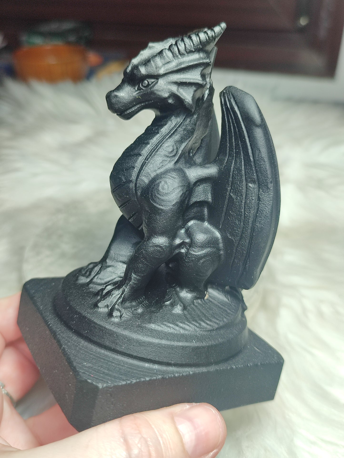 Dragón obsdiana negra + 500 gramos