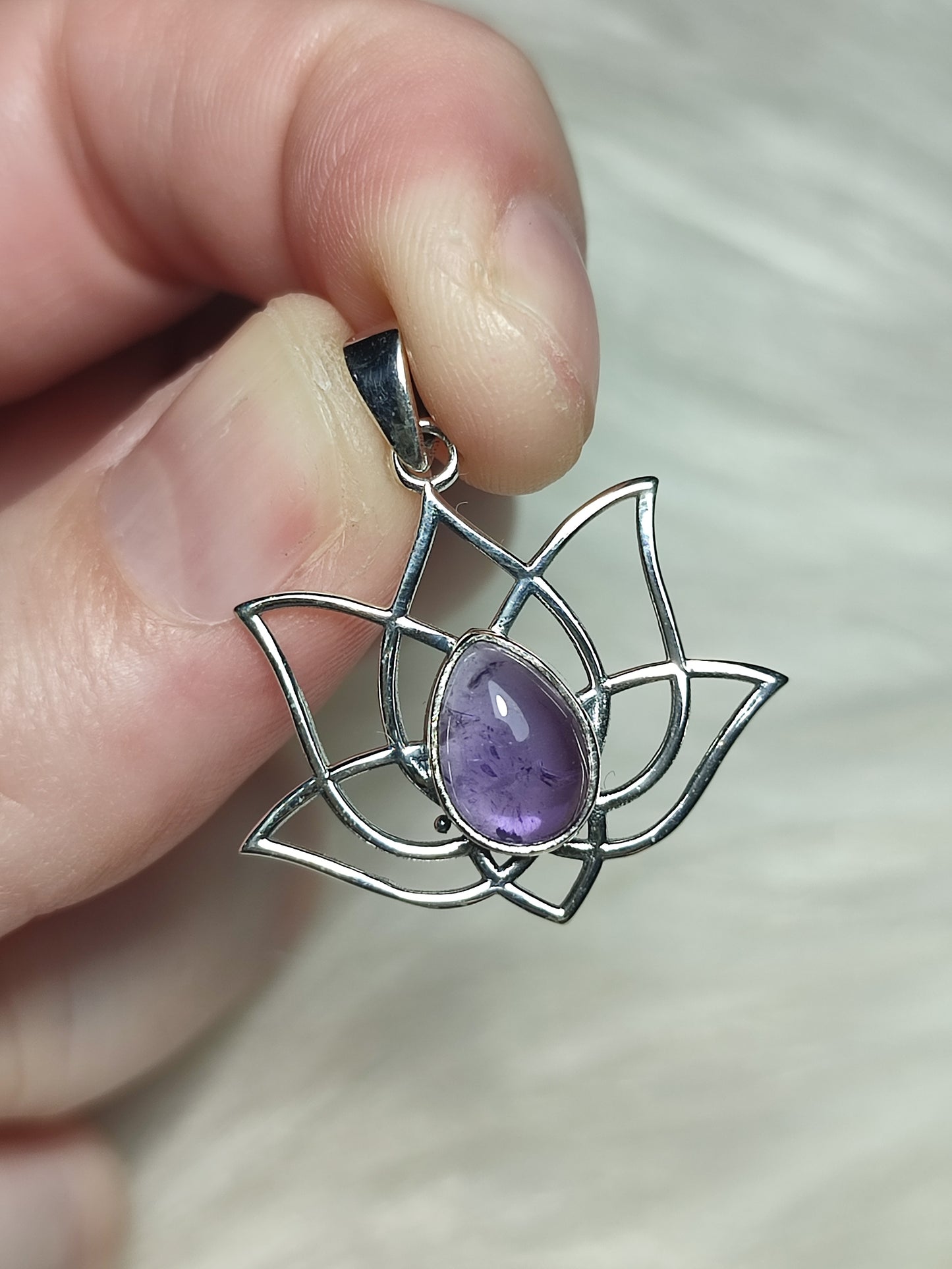 Colgante plata 925 Flor de Loto