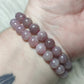 Pulsera elástica bolas 8 mm - Cuarzo Rosa lavanda