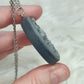 Collar en acero con jade Taiji - aguila 126