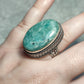 Anillo baño de plata con Amazonita n°4