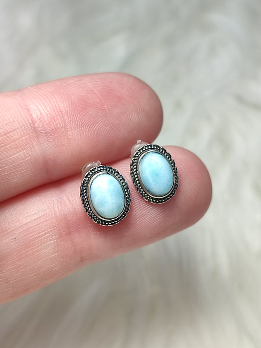 Pendientes plata 925 con larimar