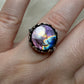 Anillo plata 925 con labradorita espectrolita - ajustable n° 11