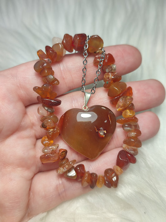 Conjunto colgante y pulsera