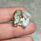 Anillo baño de plata con cianita piedra luna y larimar