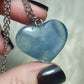 Collar fluorita azul - corazón 105
