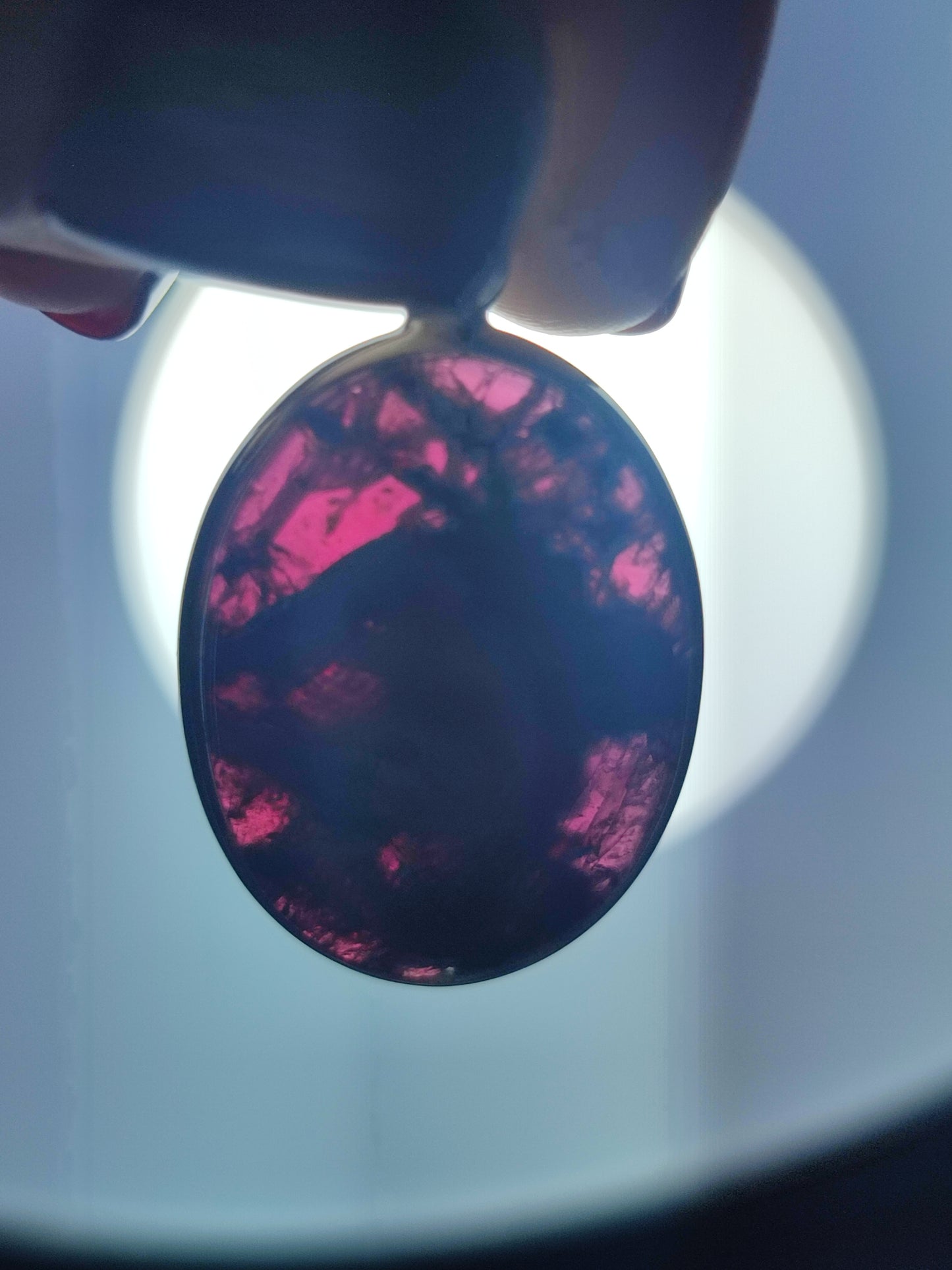 Colgante plata 925 con granate n°34