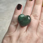 Anillo baño de plata con aventurina verde