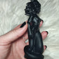 Medusa Gorgona tallada en obsidiana negra