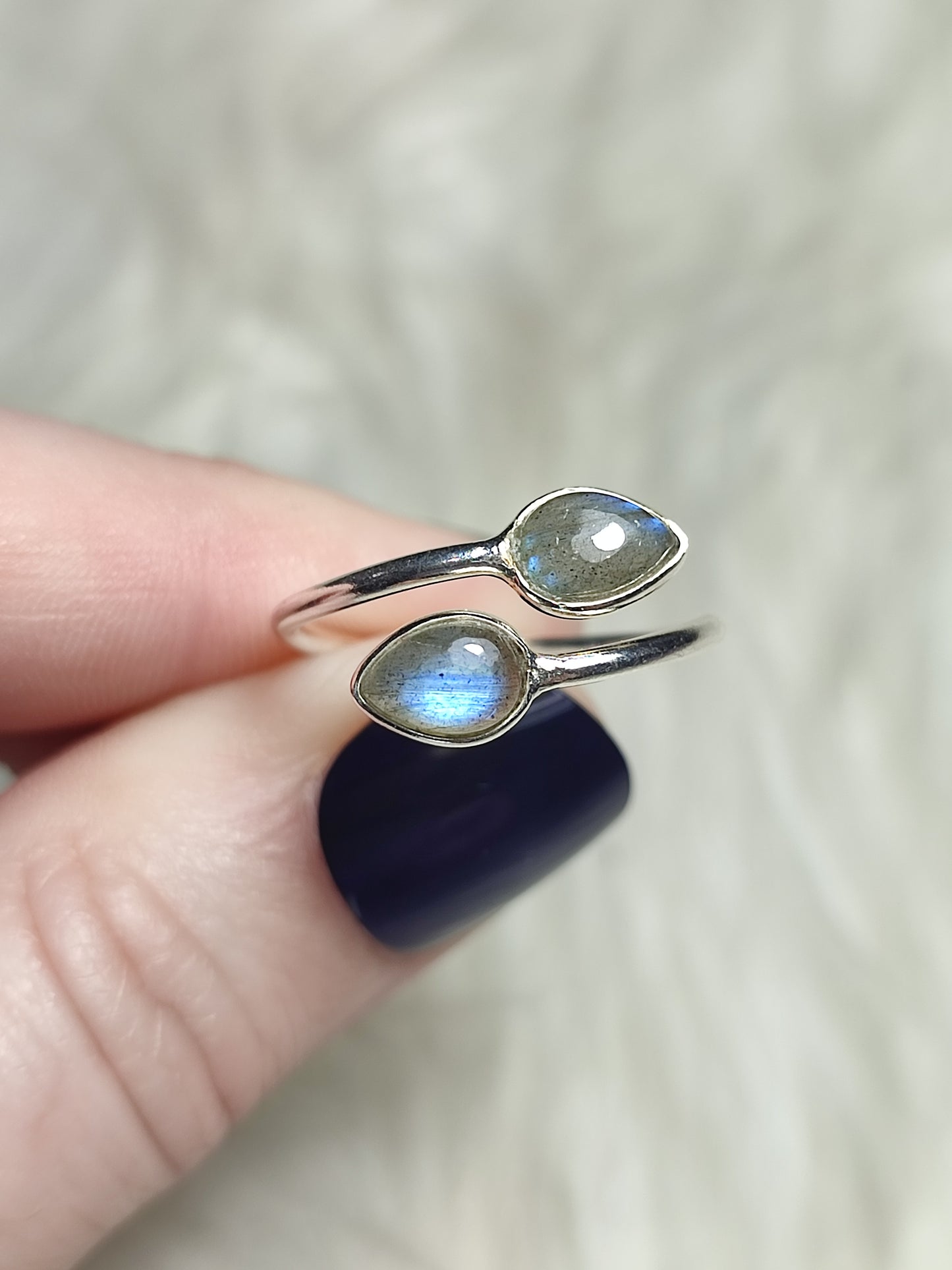 Anillo plata 925 Modelo Doble Lágrima