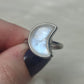 Anillo plata de ley 925 con piedra luna- Modelo Luna 153
