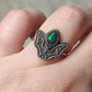 Anillo plata de ley 925 con ópalo negro n° 48
