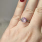 Anillo plata de ley 925 con amatista facetada y tallada n° 51