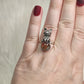 Anillo plata de ley 925 con cuarzo jardin chamanico n° 14